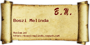 Boszi Melinda névjegykártya